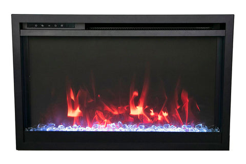 Image of Amantii Traditional Extra Slim 26-Inch Built-In Electric Firebox Insert | Electric Fireplace Heater | TRD-26-XS | Electric Fireplaces Depot