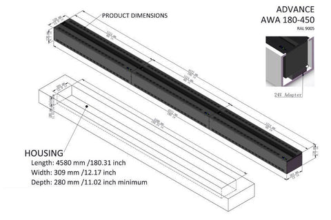 Image of Aquafire Water Vapor 20'' Built-In Electric Fireplace Insert | Water Mist Electric Fireplace | AWA-20-50 | Electric Fireplaces Depot