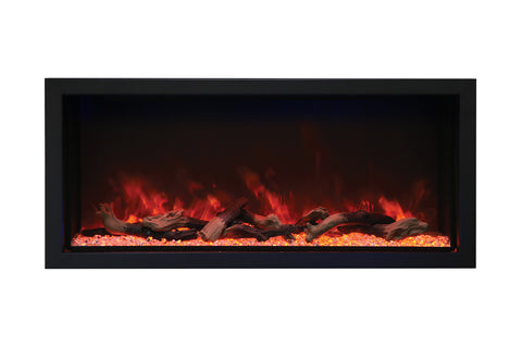 Image of Amantii Panorama 60-in Deep Tall Built-in Indoor & Outdoor Electric Fireplace - Heater - BI-60-DEEP-XT