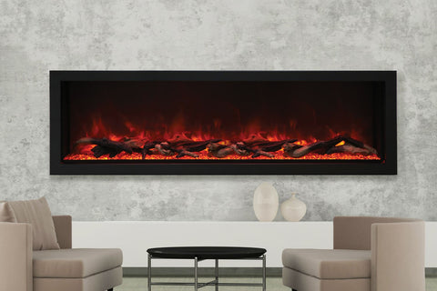 Image of Amantii Panorama 72-in Deep Tall Built-in Indoor & Outdoor Electric Fireplace - Heater - BI-72-DEEP-XT