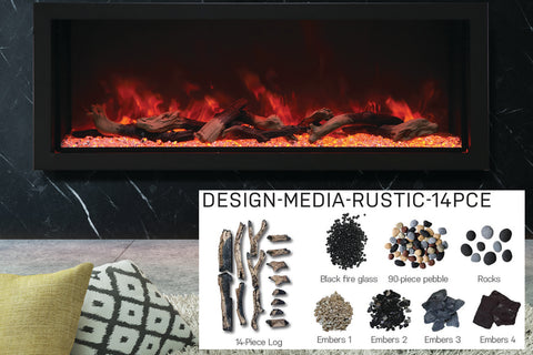 Image of Amantii Panorama 60-in Deep Tall Built-in Indoor & Outdoor Electric Fireplace - Heater - BI-60-DEEP-XT - Electric Fireplaces Depot
