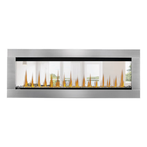 Image of Napoleon Clearion Elite 50 in See Through Built in Electric Fireplace Stainless Steel - NEFBD50HE- NEFBD50HE-SS-TRIM