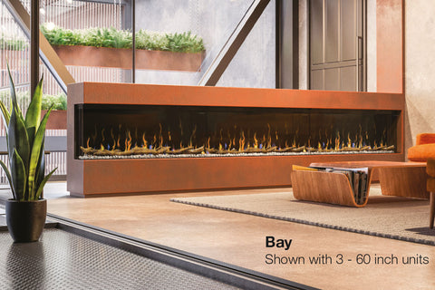 Image of Dimplex Ignite XL Bold 50-In Smart Built-In Linear Electric Fireplace - 3-Sided Multi-Sided Electric Fireplace - XLF5017-XD