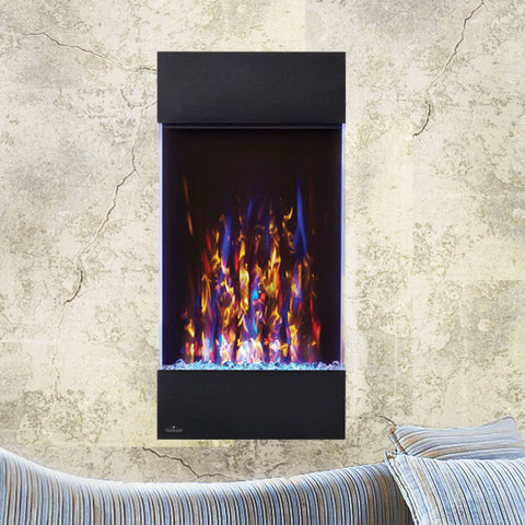 Image of Napoleon Allure Vertical 32 Inch Wall Mount Electric Fireplace - NEFVC32H - Electric Fireplaces Depot