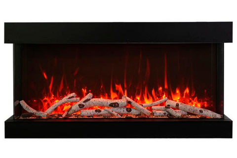 Image of Amantii Tru View Extra Tall Deep 50-inch 3-Sided View Built In Indoor & Outdoor Electric Fireplace with Heater | 50-TRV-XT-XL | Electric Fireplaces Depot