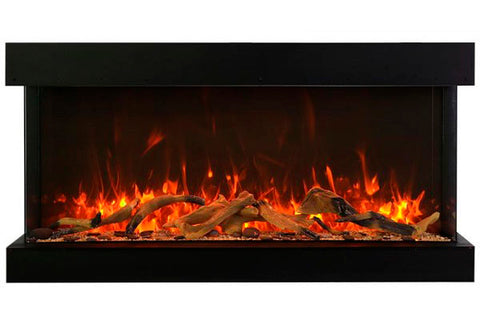 Image of Amantii Tru View Extra Tall Deep 50-inch 3-Sided View Built In Indoor & Outdoor Electric Fireplace with Heater | 50-TRV-XT-XL | Electric Fireplaces Depot