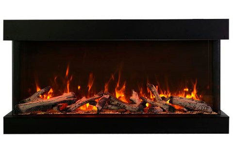 Image of Amantii Tru View Extra Tall Deep 50-inch 3-Sided View Built In Indoor & Outdoor Electric Fireplace with Heater | 50-TRV-XT-XL | Electric Fireplaces Depot