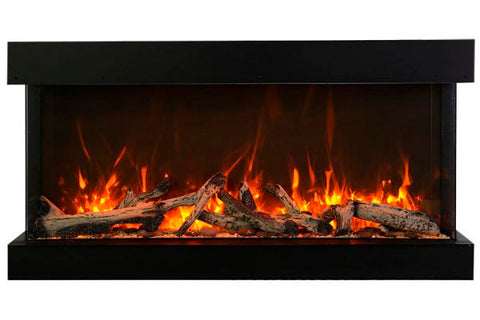 Image of Amantii Tru View Extra Tall Deep 40-inch 3-Sided View Built In Indoor & Outdoor Electric Fireplace with Heater | 40-TRV-XT-XL | Electric Fireplaces Depot