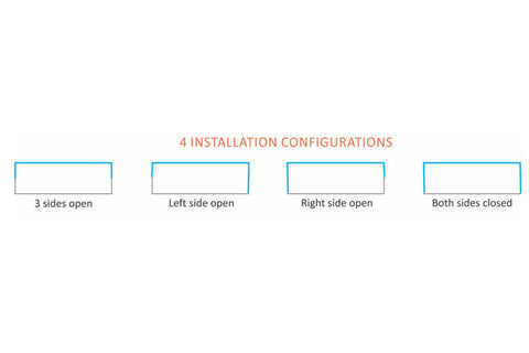 Image of Amantii Panorama 72 inch 3-Sided Built-in Indoor & Outdoor Electric Fireplace - Heater - Electric Fireplaces Depot