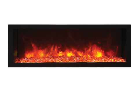 Image of Remii 55 inch Extra Deep Built-In Indoor Outdoor Electric Fireplace | Heater | 102755-DE | Electric Fireplaces Depot