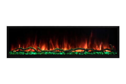 Image of Modern Flames Landscape Pro Slim 96-inch Built In Wall Mount Linear Electric Fireplace | LPS-9614 | Electric Fireplaces Depot