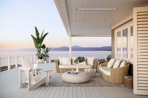 Image of Bromic Platinum Marine Smart-Heat 4500Watt Infrared Electric Patio Heater White | 53in Electric Radiant Heater | BH3622003