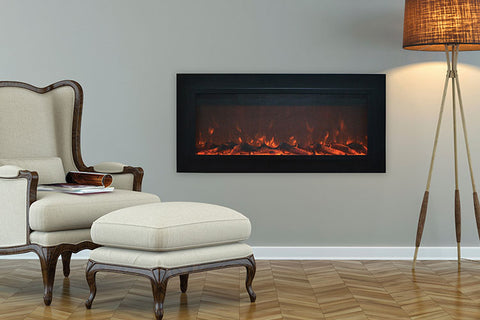 Image of Touchstone Sideline Steel 50 inch Buit-in Electric Fireplace - Heater - 80025 - Electric Fireplaces Depot