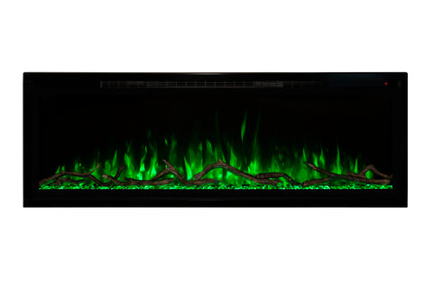 Image of Modern Flames Spectrum Slimline 100 inch Wall Mount Built in Electric Fireplace Insert | Fully Recessed 4'' Wall | SPS-100B | Electric Fireplaces Depot