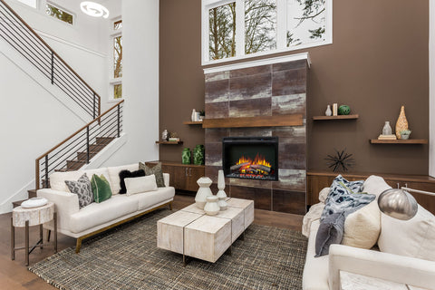 Image of Dimplex 33 Inch Multi-Fire XHD Electric Firebox Insert with Logs - Dimplex XHD33L Plug-In Electric Fireplace