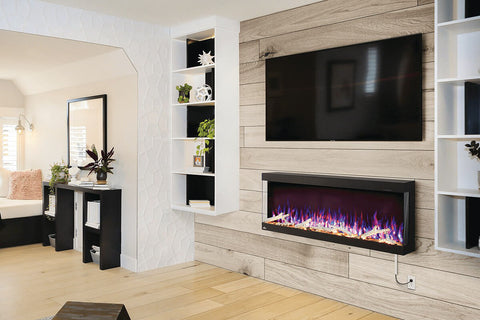 Image of Napoleon Trivista Pictura 50 in 3-Sided Wall Mount Electric Fireplace | Surface Mount Electric Fireplace | NEFL50H-3SV