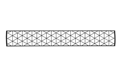 Image of Infratech Motif Contemporary Double Element Decorative Fascia Kit in Black Finish | BL1D39 BL1D61