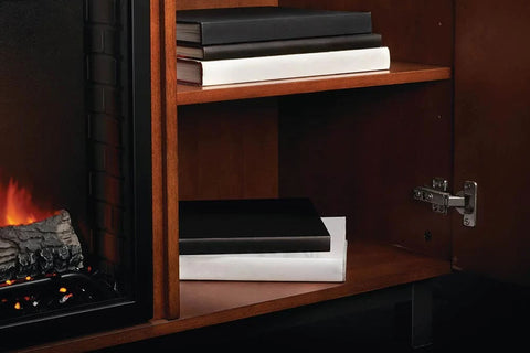 Image of Napoleon Bella Media Console in Walnut | Cineview 26'' Electric Firebox