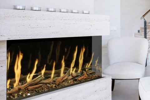 Image of Modern Flames Orion Multi-Sided 60-inch Heliovision Virtual Smart Built In Electric Fireplace - OR60-MULTI