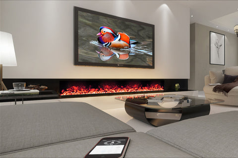 Image of AFireWater Prestige Pro Water Vapor 20'' Built-In Electric Fireplace Insert | Water Mist Electric Fireplace | AWPR-20-50 | Electric Fireplaces Depot