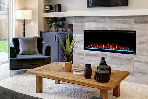 Image of Touchstone Sideline Elite 42 inch Built-In Recessed Flush Mount Electric Fireplace - 80042 - Electric Fireplaces Depot