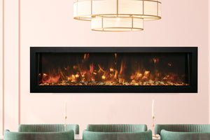 Remii 55 inch Extra Deep Built-In Indoor Outdoor Electric Fireplace | Heater | 102755-DE | Electric Fireplaces Depot