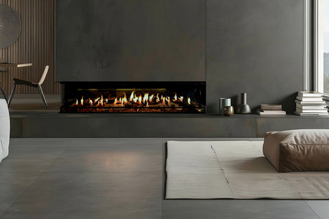 Image of Ortal Holographic 74" Linear Multi-Side View Built-In Electric Fireplace