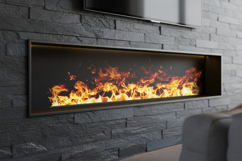 Image of Aquafire Lite 60 inch Built-In Water Vapor Electric Fireplace - Water Mist Electric Fireplace - AWL-60-160