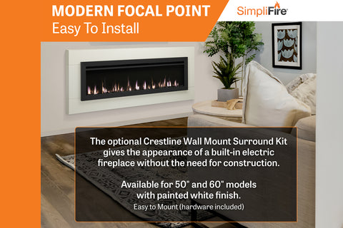 Image of SimpliFire Allusion Slim Wall Mount Recessed Electric Fireplace SF-ALLS Installation
