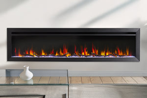 SimpliFire Allusion Slim 72 inch Wall Mount Recessed Electric Fireplace - SF-ALLS72