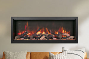 Amantii Symmetry Bespoke Xtra Tall 50-in Recessed Flush Mount Smart Indoor Outdoor Electric Fireplace SYM-50-XT-BESPOKE