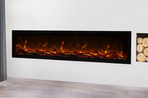 Amantii Symmetry Bespoke Xtra Tall 74-in Recessed Flush Mount Smart Indoor Outdoor Electric Fireplace SYM-74-XT-BESPOKE