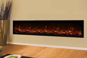 Amantii Symmetry Bespoke Xtra Tall 88-in Recessed Flush Mount Smart Indoor Outdoor Electric Fireplace SYM-88-XT-BESPOKE