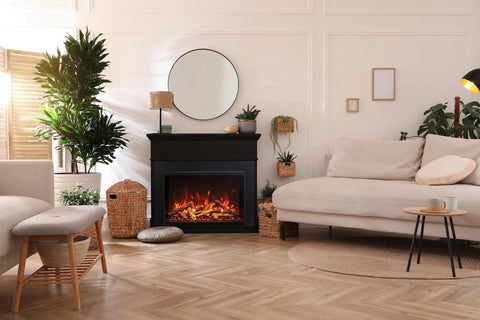 Image of Amantii Traditional Bespoke 44 Inch Built-In Indoor Outdoor Smart Electric Firebox Insert TRD-44-BESPOKE