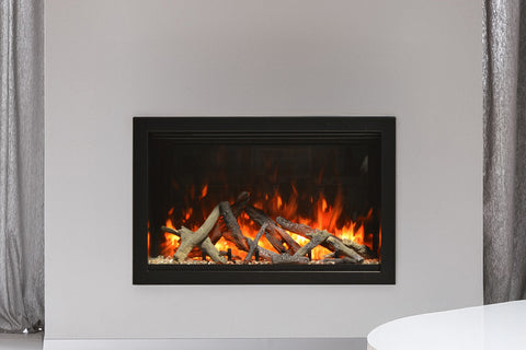 Image of Amantii Traditional Lumina 26 Inch Built-In Indoor Outdoor Smart Electric Firebox Insert - TRD-26-LUMINA