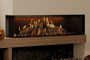 Ambiance Luxus 60" Vitrual Single Side View Built-In Electric Fireplace