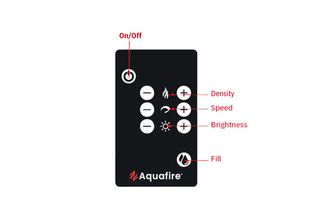 Image of Aquafire Lite Built-In Water Vapor Electric Fireplace  remote