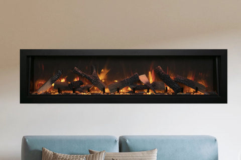 Image of Amantii Panorama 72 inch Deep Built-in Indoor & Outdoor Electric Fireplace – Heater – BI-72-DEEP-OD – Electric Fireplaces Depot