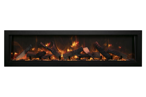 Image of Amantii Panorama 88-in Deep Tall Built-in Indoor Outdoor Electric Fireplace - Heater - BI-88-DEEP-XT