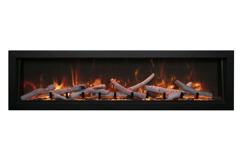 Image of Amantii Panorama 88-in Deep Tall Built-in Indoor Outdoor Electric Fireplace - Heater - BI-88-DEEP-XT