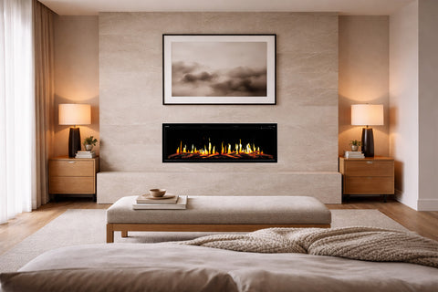 Image of Modern Flames Orion Slim V2 Heliovision Virtual Recessed Wall Mount Electric Fireplace - OR-SLIM-V2