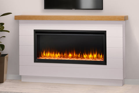 Image of SimpliFire Boyd 78 Modern Farmhouse Electric Fireplace 