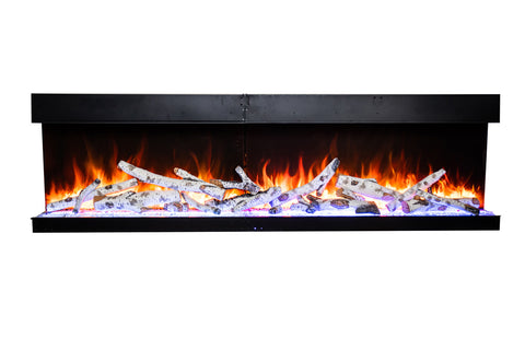 Image of Amantii Tru View Bespoke 75-inch Multi-Side View Built In Indoor/Outdoor Electric Fireplace