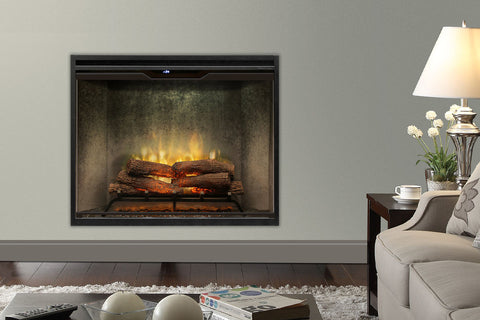 Image of Dimplex Revillusion 42 inch Built In Electric Fireplace Weathered Concrete - Firebox - Heater - RBF42WC - Electric Fireplaces Depot