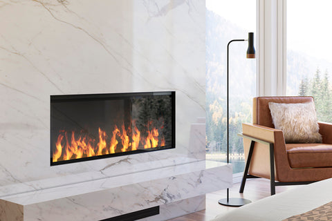 Image of Dimplex Optimyst Linear Water Vapor Built-In Electric Fireplace Water Mist Fireplace with Heater OLF46-AM