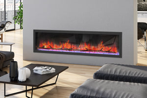 Dynasty Cascade 74 Inch Recessed Linear Electric Fireplace | DY-BTX74 | Electric Fireplaces Depot