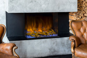 Dynasty Melody 35 Inch 3 Sided 2 Sided Built In Electric Fireplace - DY-BTS35 - Dynasty Fireplaces