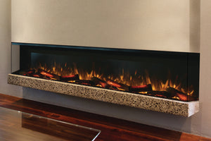 Flamerite Fires E-FX 72-inch 3-Sided 2-Sided Built In Electric Fireplace - FLR-FP-EFX-1800 | FLR-FP-EFX-1800-V2 