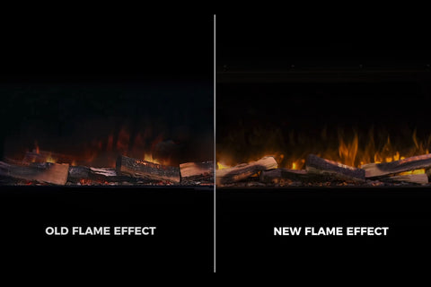 Image of Flamerite Fires E-FX 3-Sided 2-Sided Built In Electric Fireplace - FLR-FP-EFX-V2 Flames 