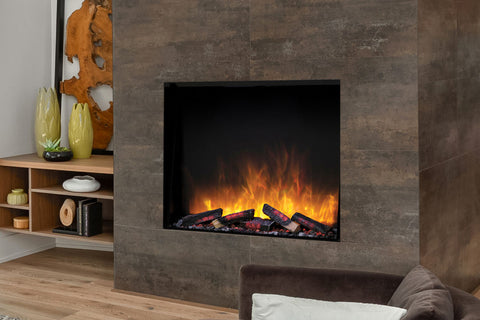Image of lamerite Fires E-FX Slim Line 30-inch Tall Built-In Electric Firebox - Electric Fireplace E-FX Slim FLR-FP-EFX-SL-750T